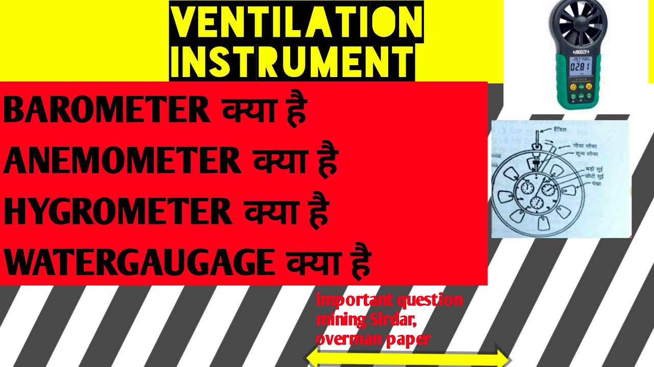 barometer ,anemometer,hygrometer,watergaguge imp question