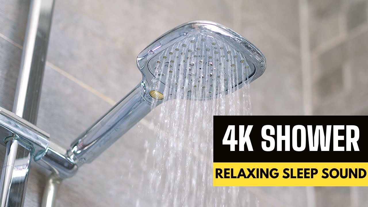 4K RELAXING SHOWER SOUNDS | WHITE NOISE FOR SLEEP 10 HOURS
