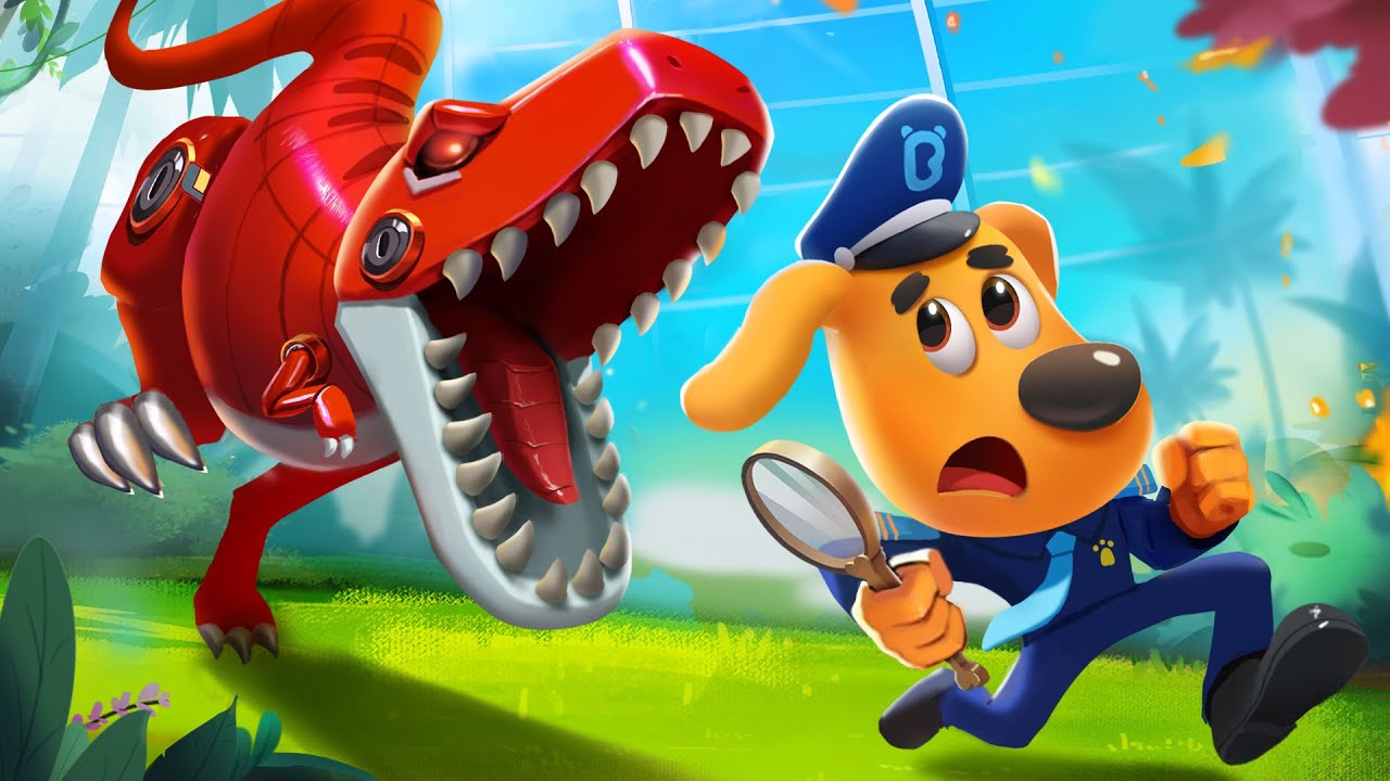 A Big Dino Park | Safety Cartoon | Sheriff Labrador | Kids Cartoon | BabyBus