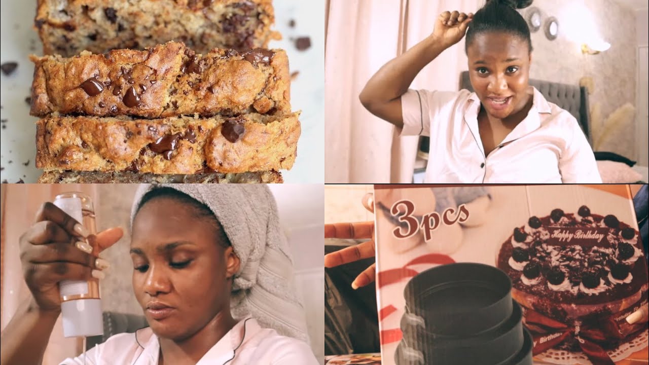 WEEKLY VLOG|I REGRET RELAXING MY NATURAL HAIR?, RELAXED HAIR UPDATE, BAKING BANANA BREAD SARAH KYOLA