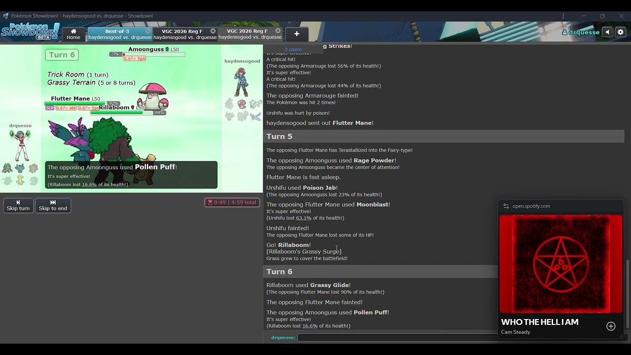 Showdown battle with my friend