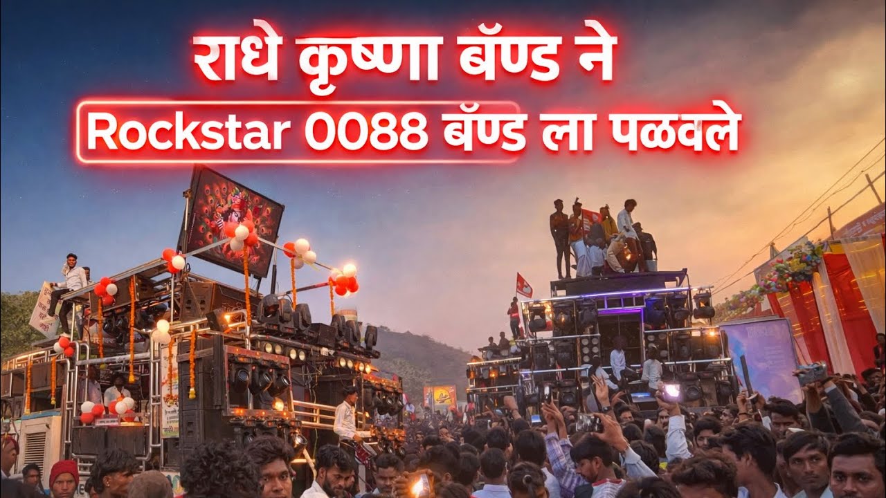 Radhe Krishna Band Ne Rockstar 88 Band La Palvli || राधे कृष्णा बैंड ने रॉक स्टार बैड ला पळवली..😳
