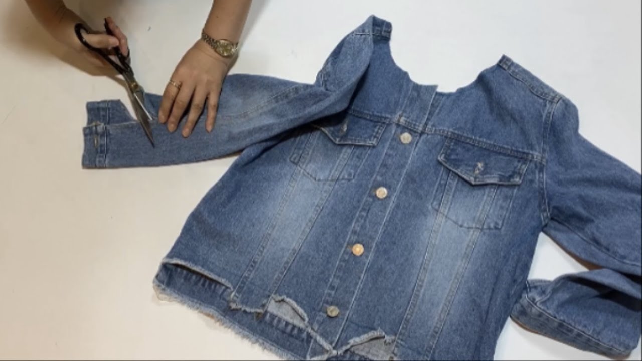 청자켓 이렇게 재활용 해보세요./Try recycling your denim jacket like this.