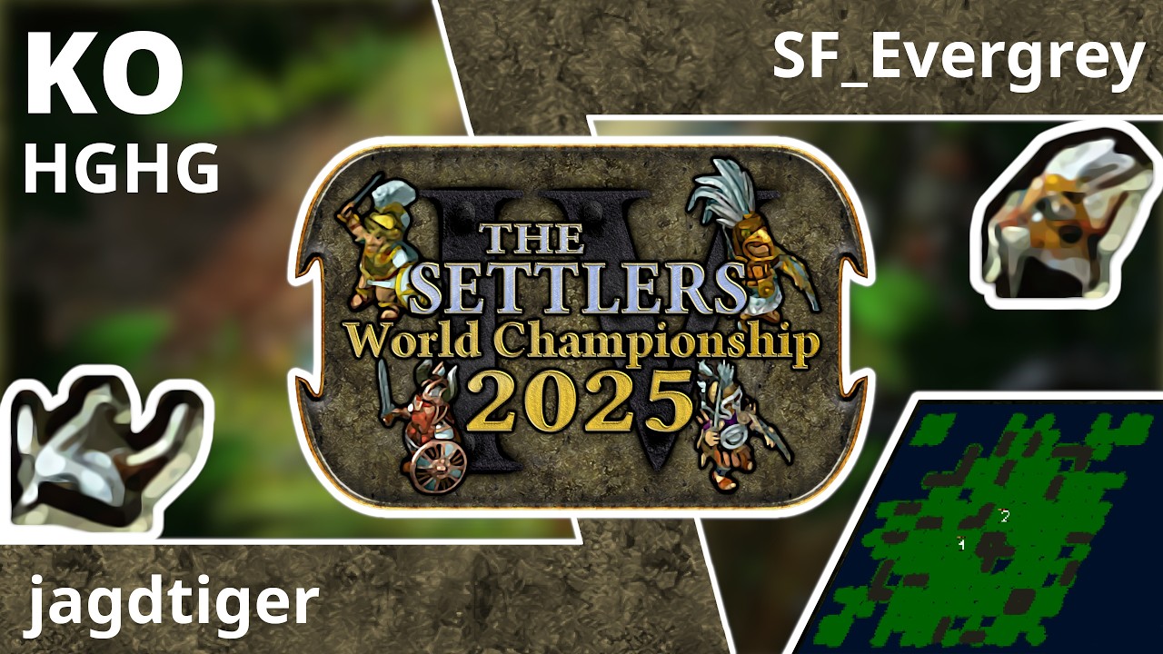 [DE] jagdtiger vs SF_Evergrey | Spiel 2 | 8tel Finale | Die Siedler IV Weltmeisterschaft 2025