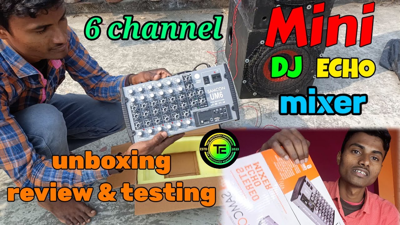 Mini stereo echo mixer unboxing review & testing 