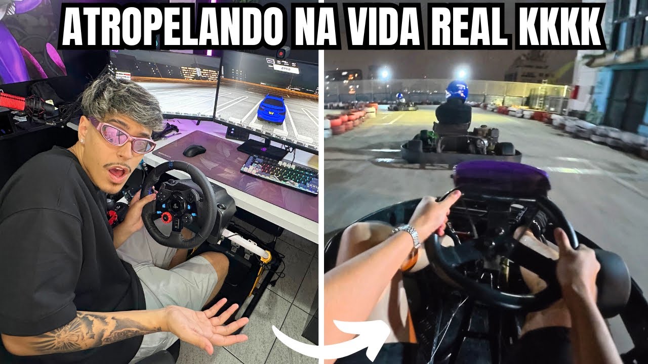 UM GAMER NO KART PELA PRIMEIRA VEZ KKKK E ARRUMEI BRIGA