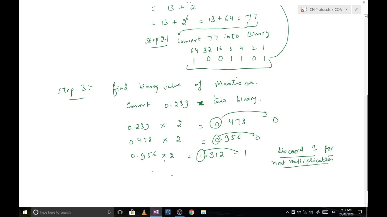 GATE-2005 || COA || Floating Point Number Solution.