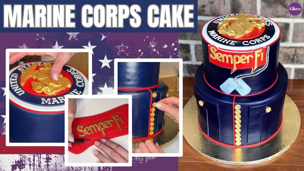 Decorate With Me!  MARINE CORPS UNIFORM CAKE