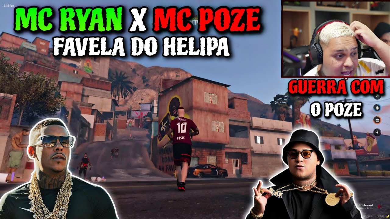 MC RYAN SP VIROU DONO DE FAVELA NA CIDADE DO MC POZE ! GUERRA POZE VS RYAN ? | GTA RP