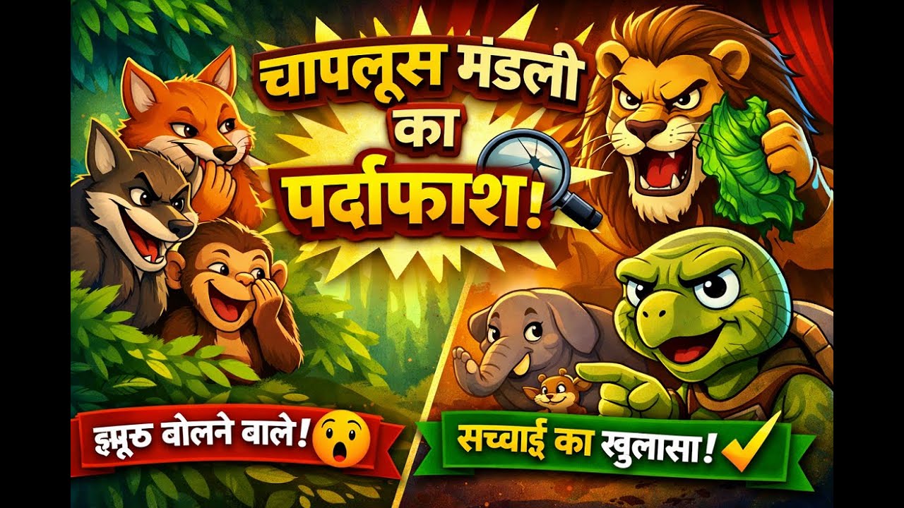 चापलूस मंडली का पर्दाफास | cartoon video | jungle safari |