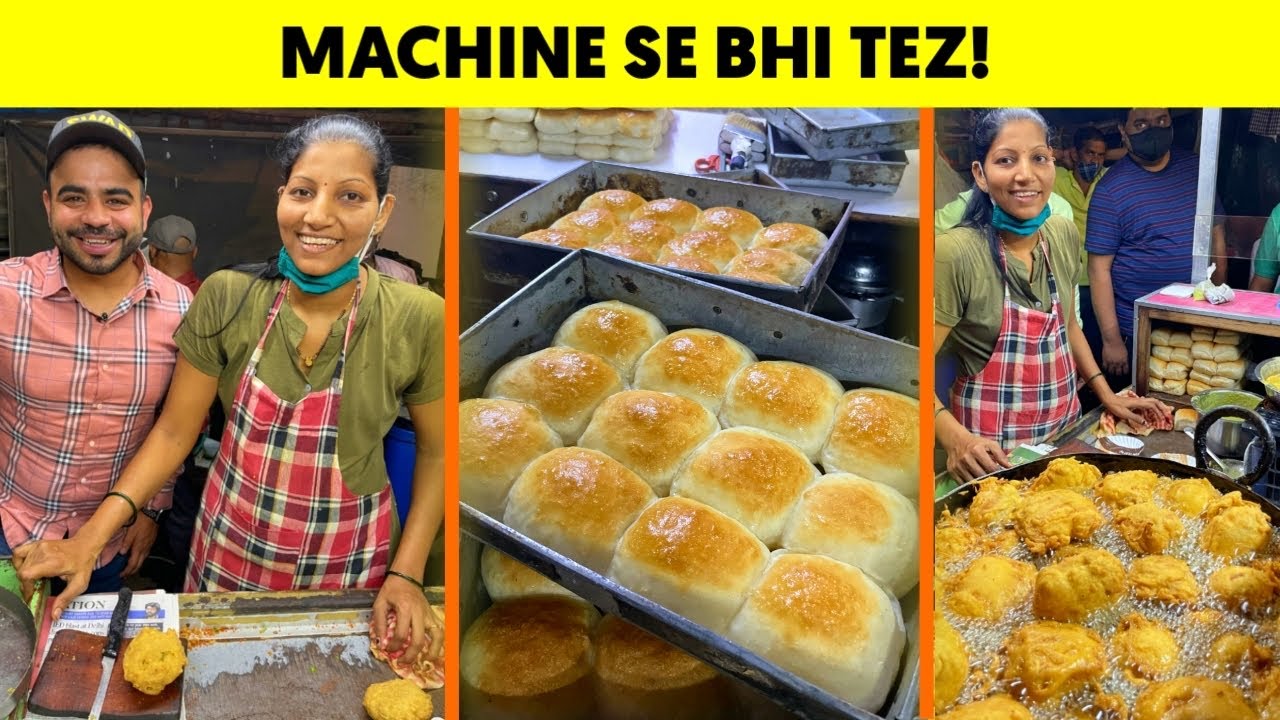 Самая быстрая Кавита Тай в Индии продаёт ЛУЧШИЙ Вада Пао 😋😋 || Она работает с нечеловеческой скор...