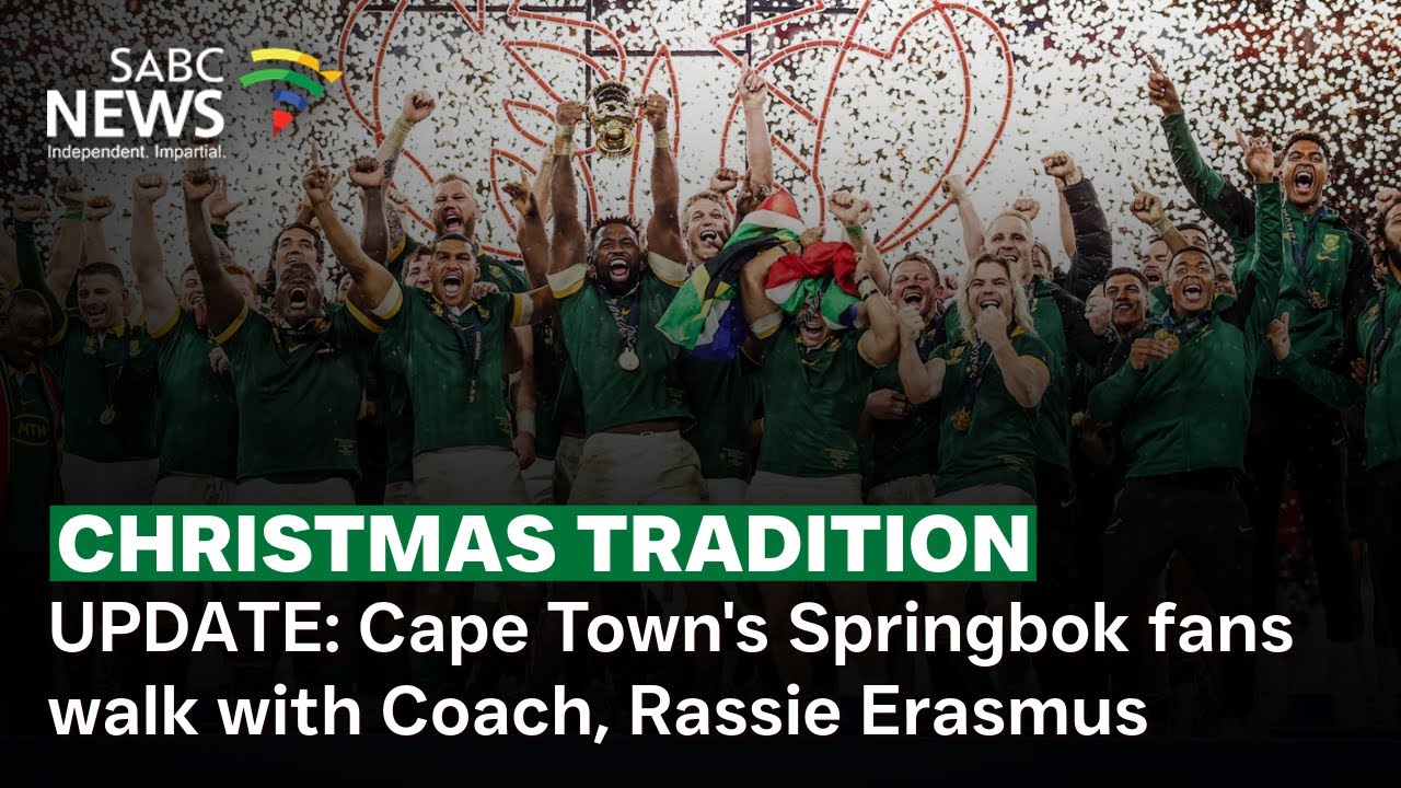 UPDATE: Cape Town's Springbok fans walk with Coach, Rassie Erasmus