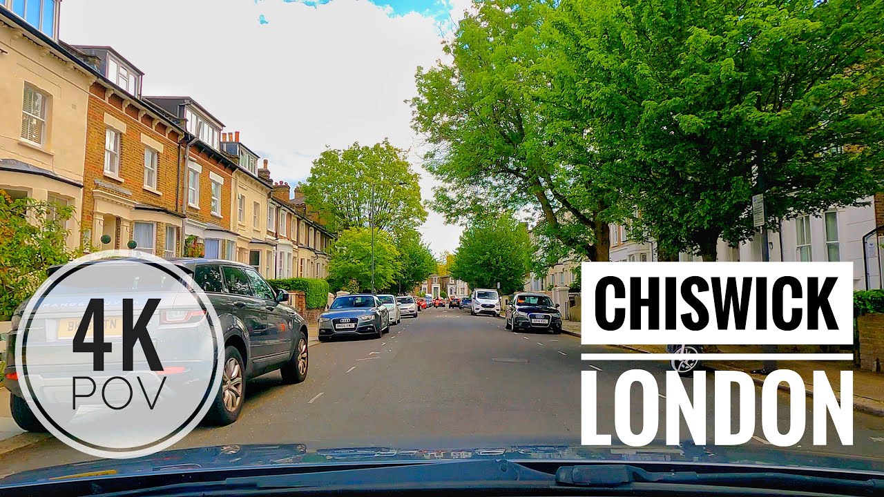 4K Evening Drive through Chiswick, London