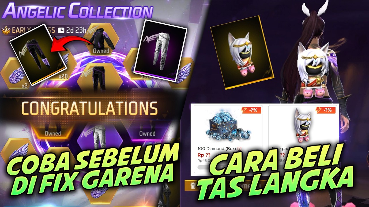 VIRAL CELANA ANGEL NGEBUG! TRIK SPIN HOKI CELANA ANGEL UNGU DAPET SEMUA! CARA BELI TAS LANGKA LUCU