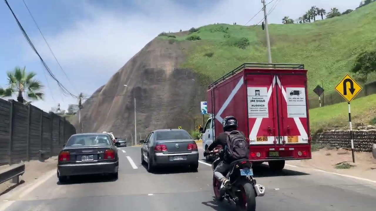 Desde Chorrillos hasta La Perla, el Callao, por la Costa Verde, Recorrido en Moto! Lima, Perú.
