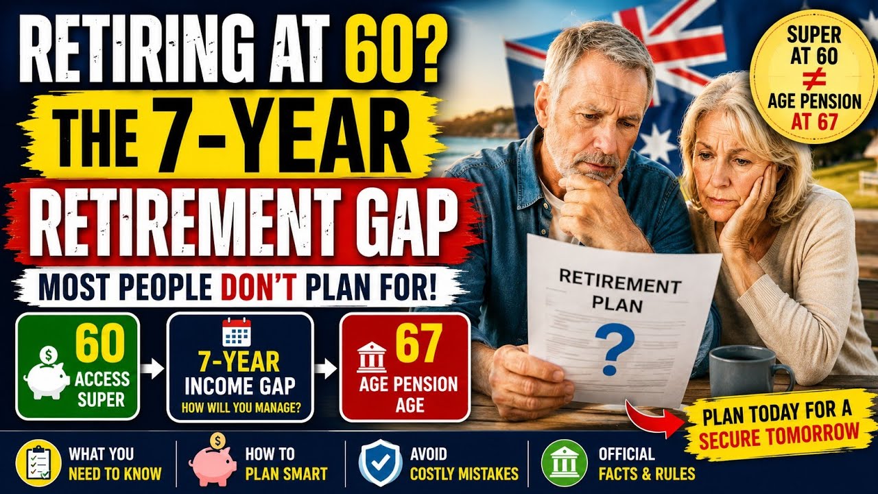 Retiring at 60 in Australia? The 7-Year Retirement Gap Explained | Super vs Age Pension (2026)