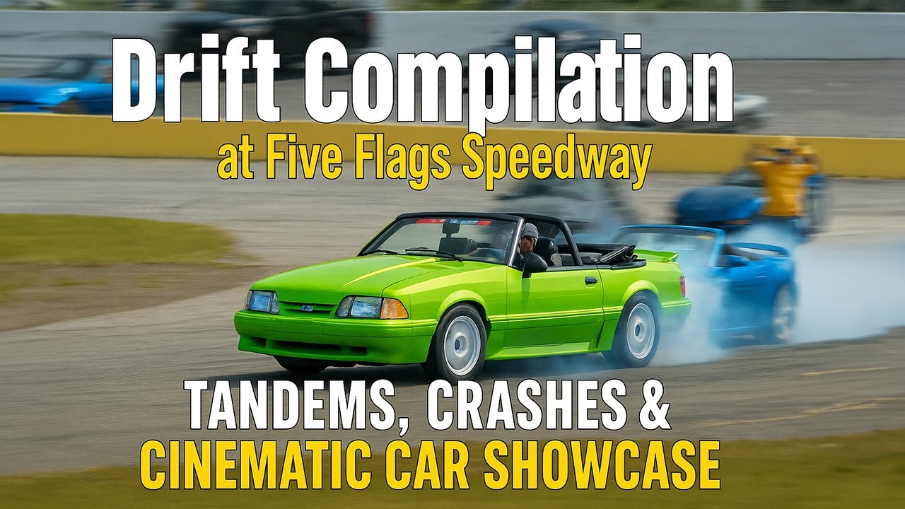 Drift Compilation at Five Flags Speedway &ndash; Tandems, Crashes & Cinematic Car Showcase [4/19/25] 4K
