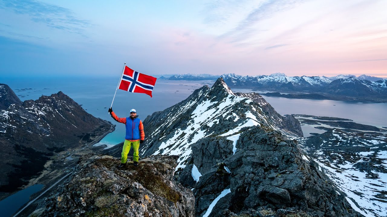 SKIING IN NORWAY - LOFOTEN -  MAY 17 - THE CONSTITUTION SLAB
