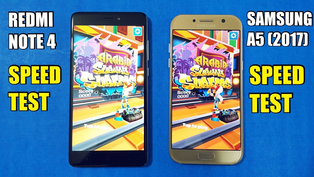 Redmi Note 4 vs Samsung A5 (2017) Speed Test Comparison | TechTag!!