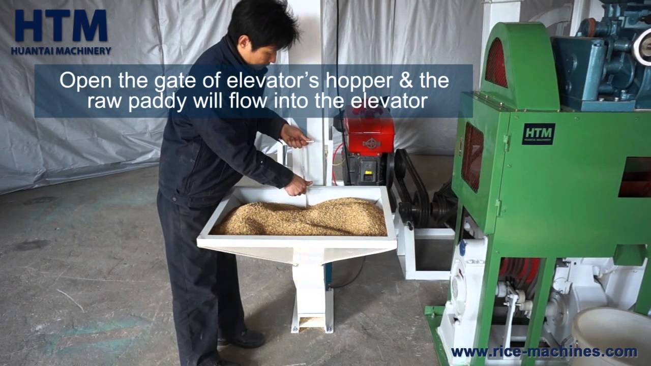 HLN/HLNF Combined Rice Huller & Whitener + Elevator + Diesel Engine - HTM
