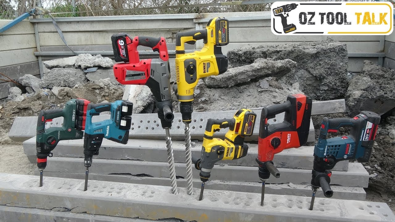 PREMIUM Battery SDS Hammer Drill Shoot-out - Dewalt, Bosch, Makita, Metabo, Milwaukee, Hilti