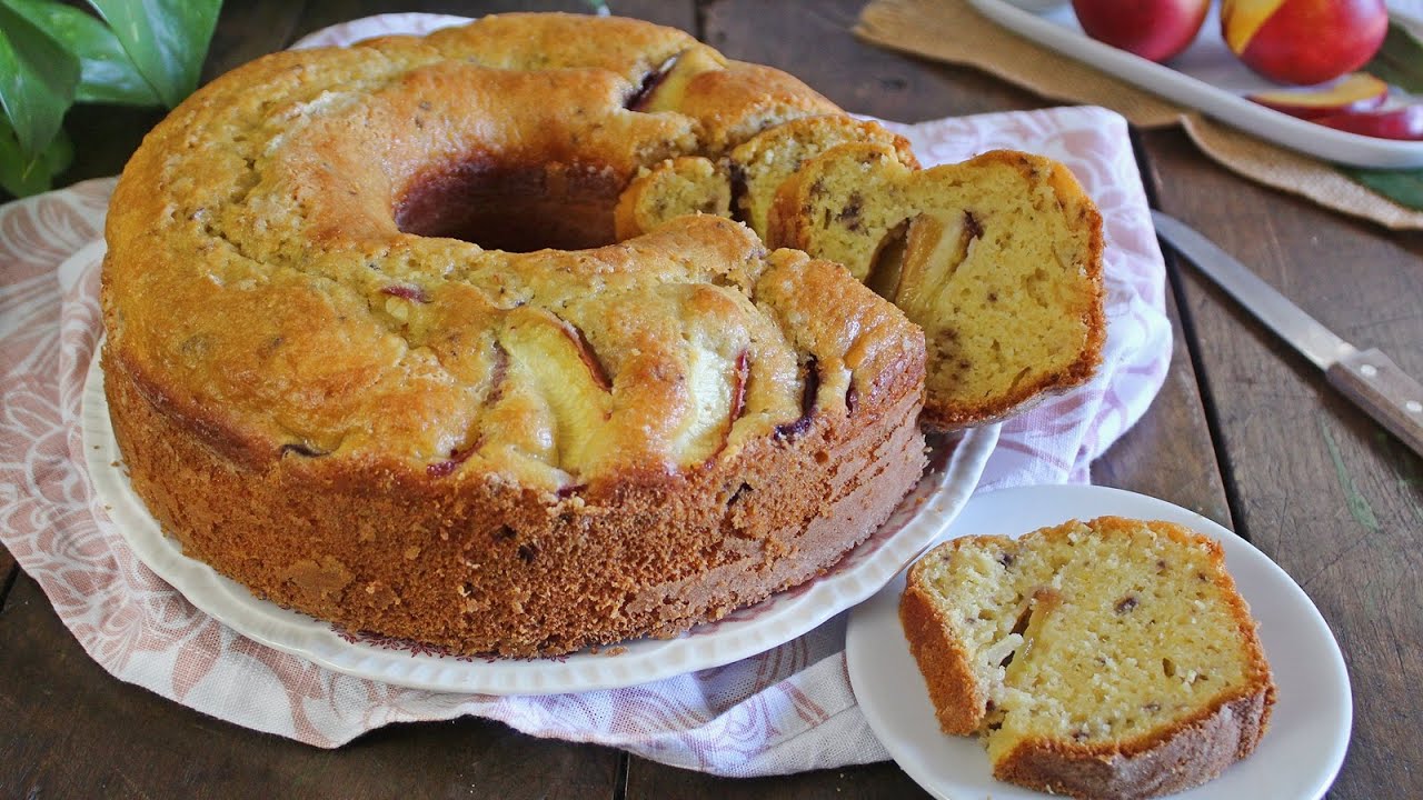 Il dolce della colazione estiva: la CIAMBELLA ALLE PESCHE 🍑🍑- La cucina di Rita