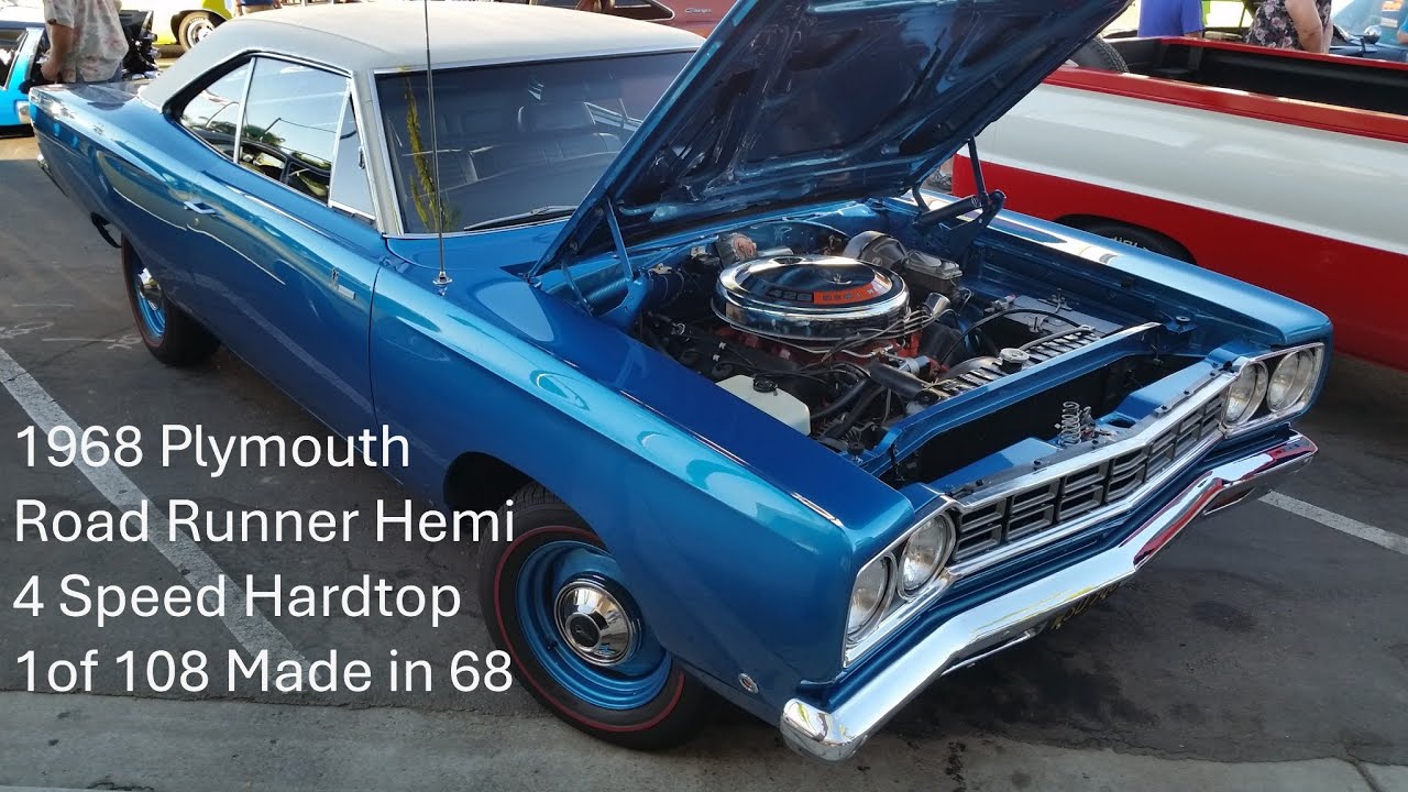 1968 Plymouth Road Runner 426 Hemi 4 Speed - Featured Car of the Day - 1 of 108 Hardtop Hemi Made 68
