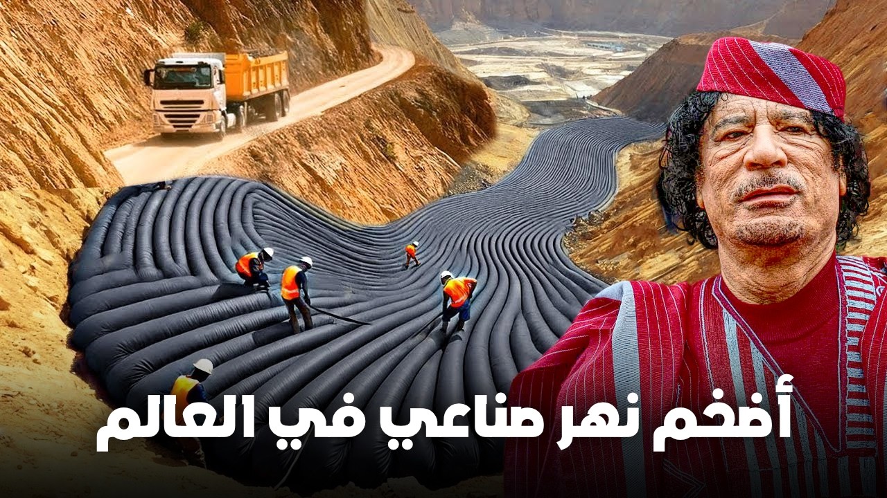 القذافي وحلم النهر العظيم… كيف تدفقت المياه وسط الصحراء الليبية؟!