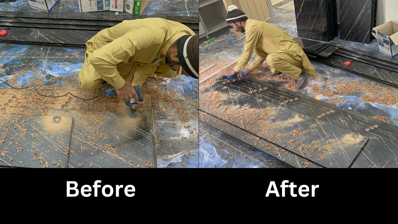Before and after working amazing skill