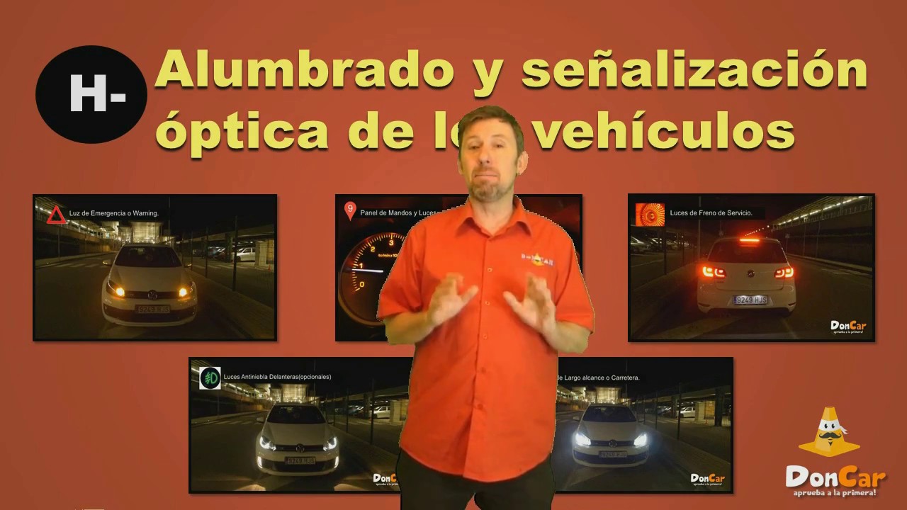 Alumbrado  y señalización óptica, teórico de conducir