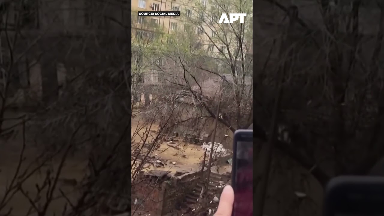 Moment: Building Collapses During Dagestan Flash Floods  in Russia | APT