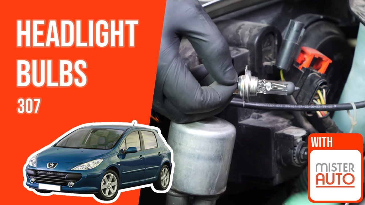 How to replace the headlight bulbs Peugeot 307 💡
