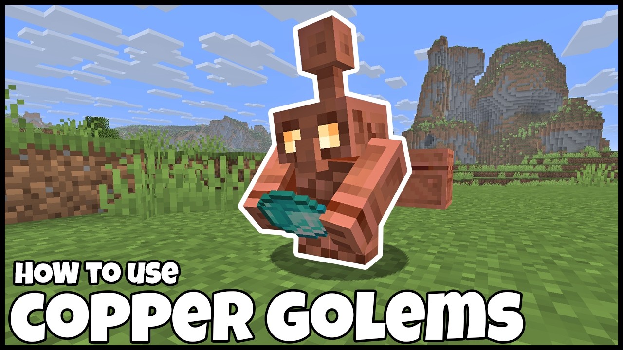 How To Use COPPER GOLEMS In MINECRAFT