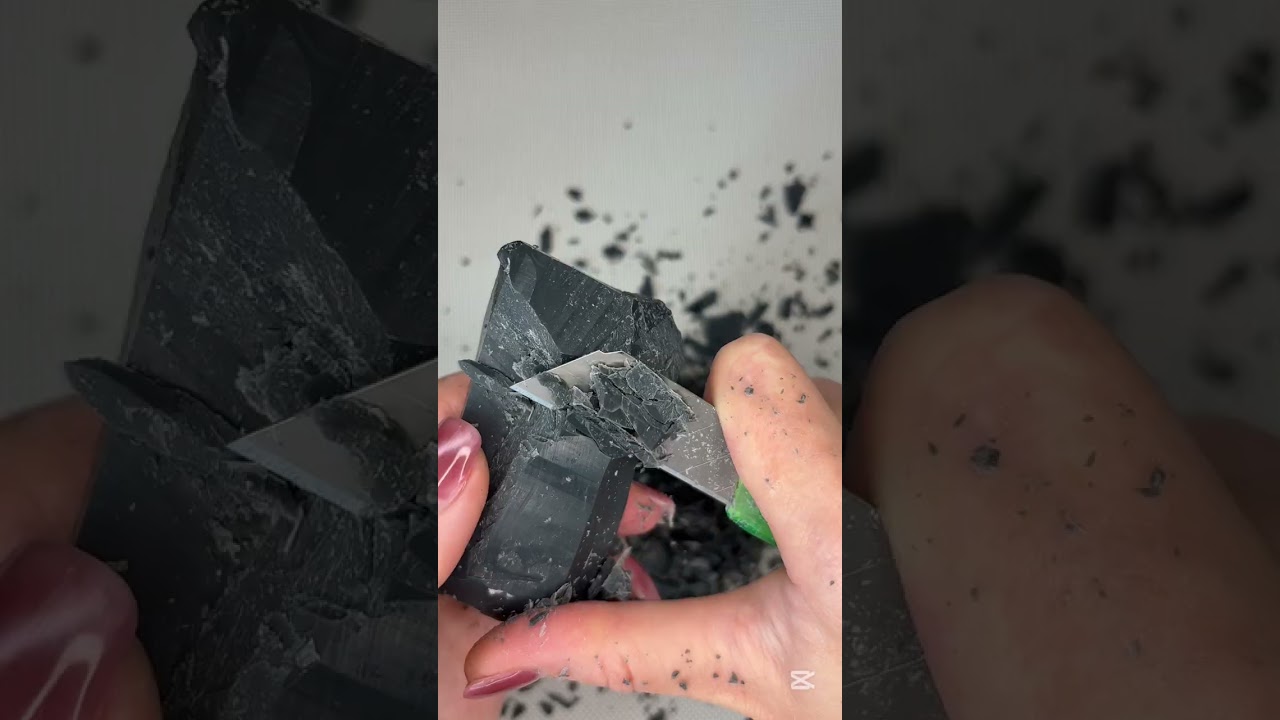ASMR Cutting Black Protex Soap | Deep Crunch & Crumble Sounds