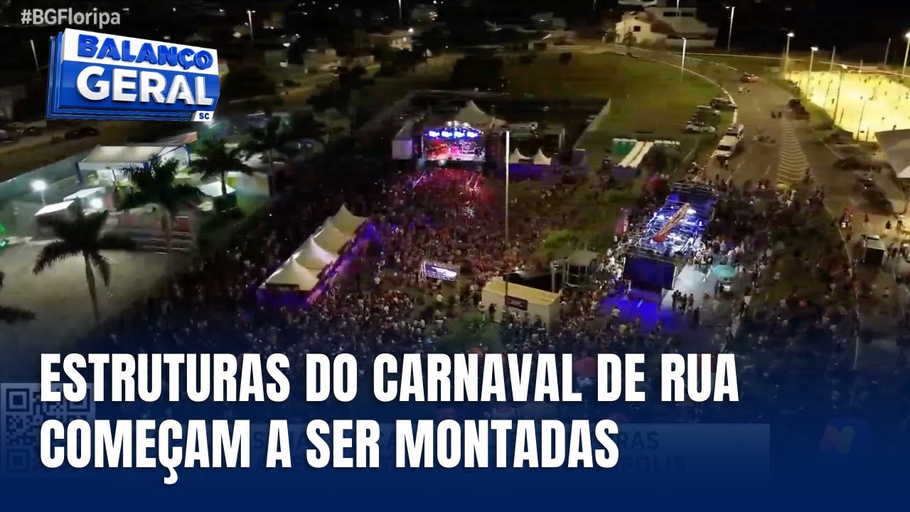 Florianópolis entra no clima do Carnaval com montagem das estruturas