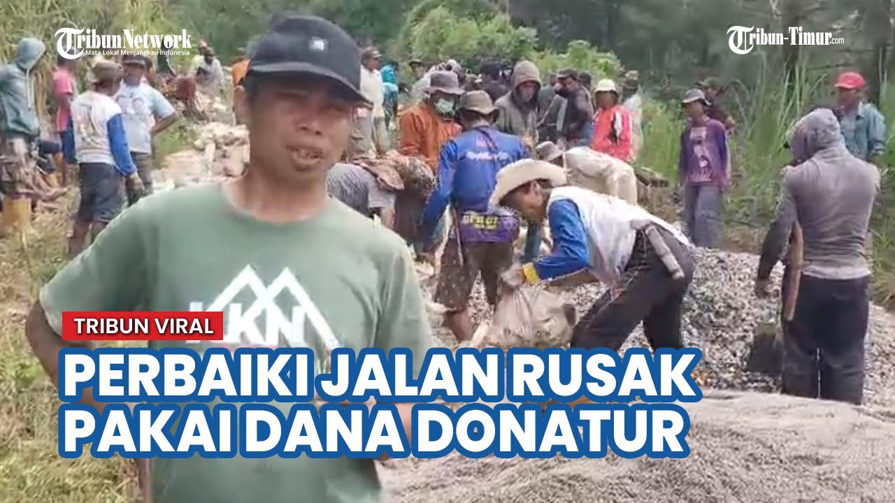 Jalan Kabupaten Terbengkalai, Warga Rantedada dan Pakala Toraja Akhirnya Patungan Lakukan Perbaikan