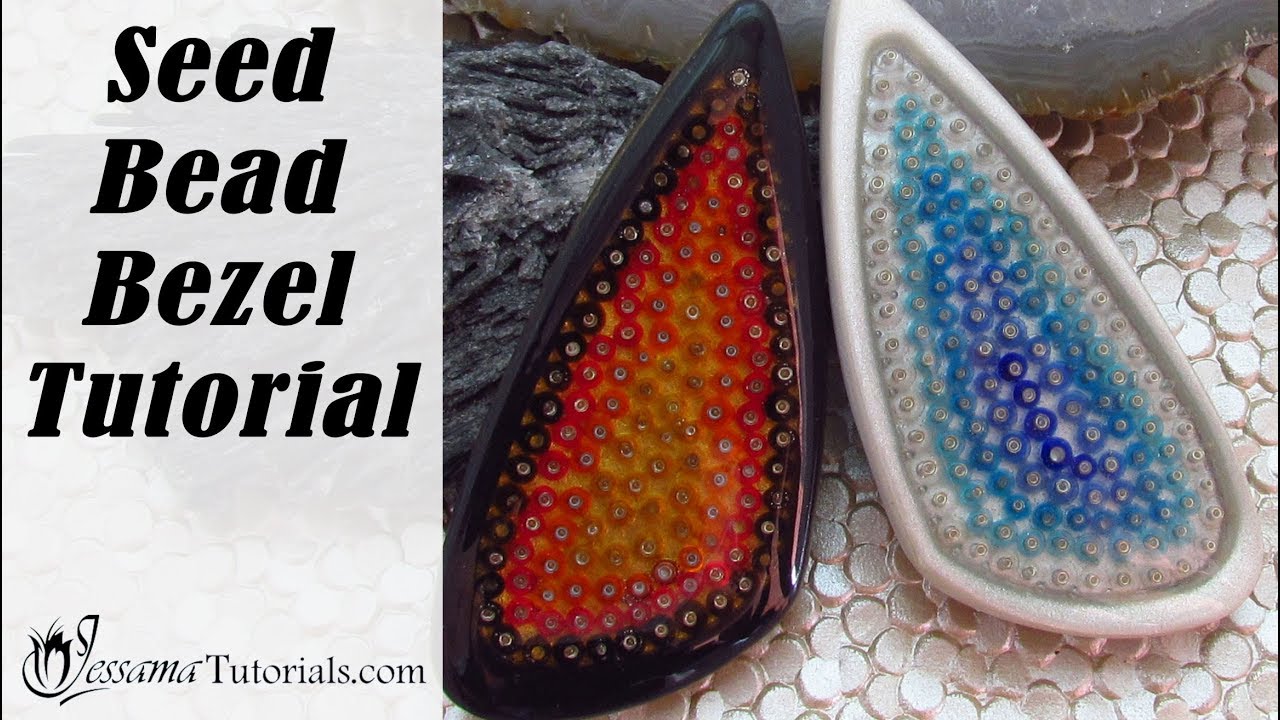 Polymer Clay Project: Fire & Ice Seed Bead Bezel