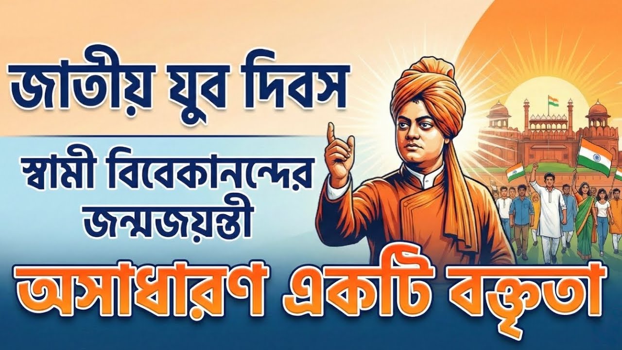  স্বামী বিবেকানন্দের জন্মজয়ন্তী | জাতীয় যুব দিবস |অনুপ্রেরণামূলক বক্তৃতা 