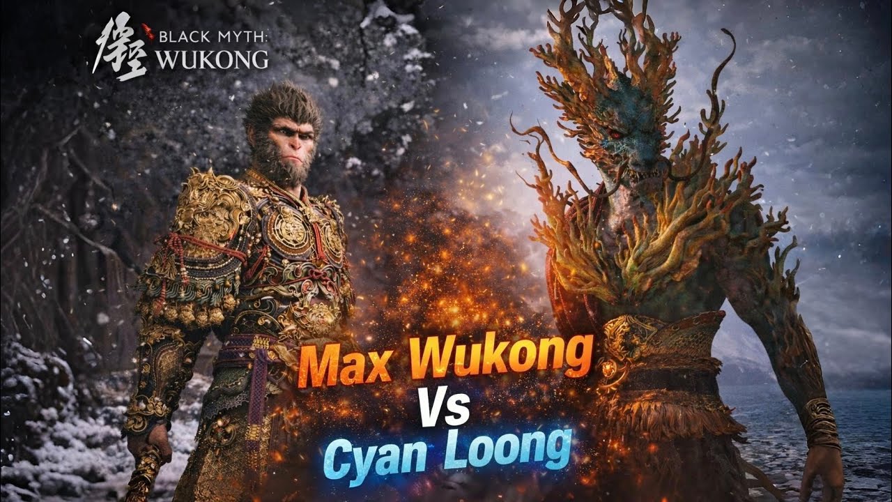 How to Defeat Cyan Loong | Chapter 3 Secret Boss Max Difficulty | Black Myth Wukong | PS5-4K60fps
