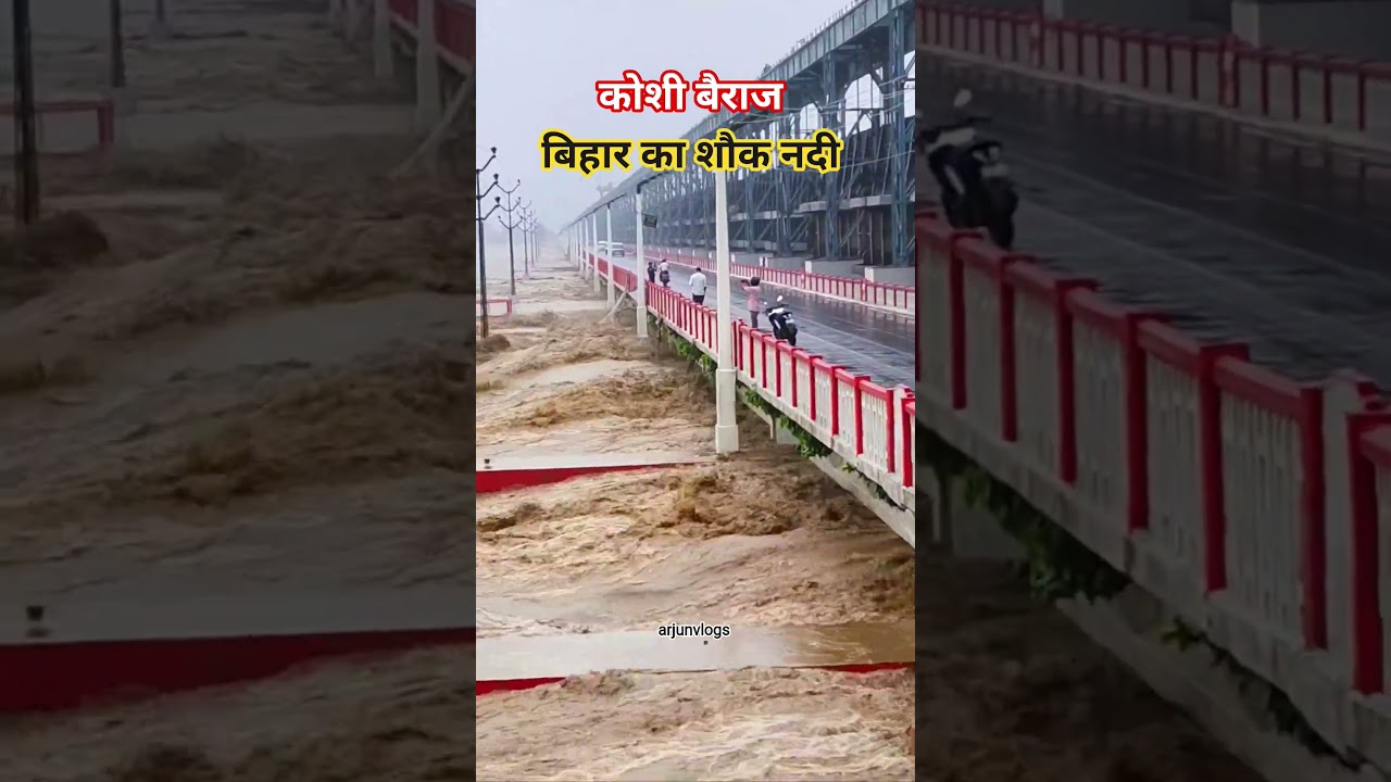 Koshi Barrage: The Sorrow of Bihar 😱 #koshibarrage #flood #nepal #koshiriver #bihar #shorts