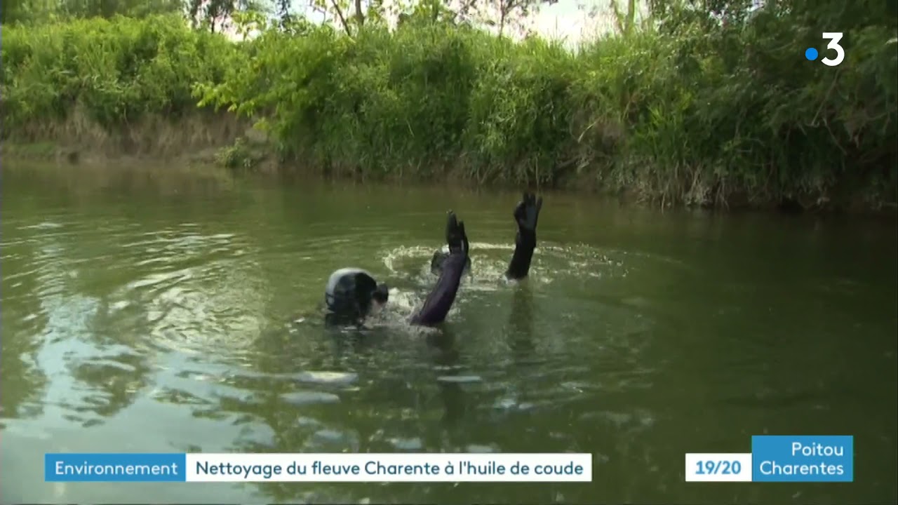 Charente : nettoyage du fleuve à Chaniers