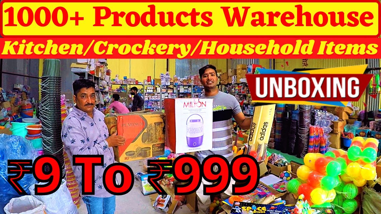 UNBOXING1000+ Products | Kitchen/Crockery/Household/Plastic Items | Wholesale market in Jaipur