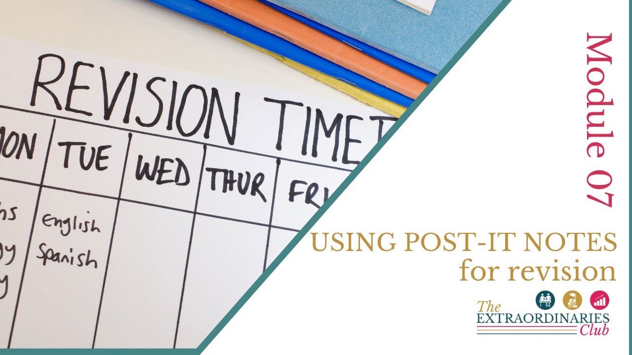 How to use post-it notes for revision