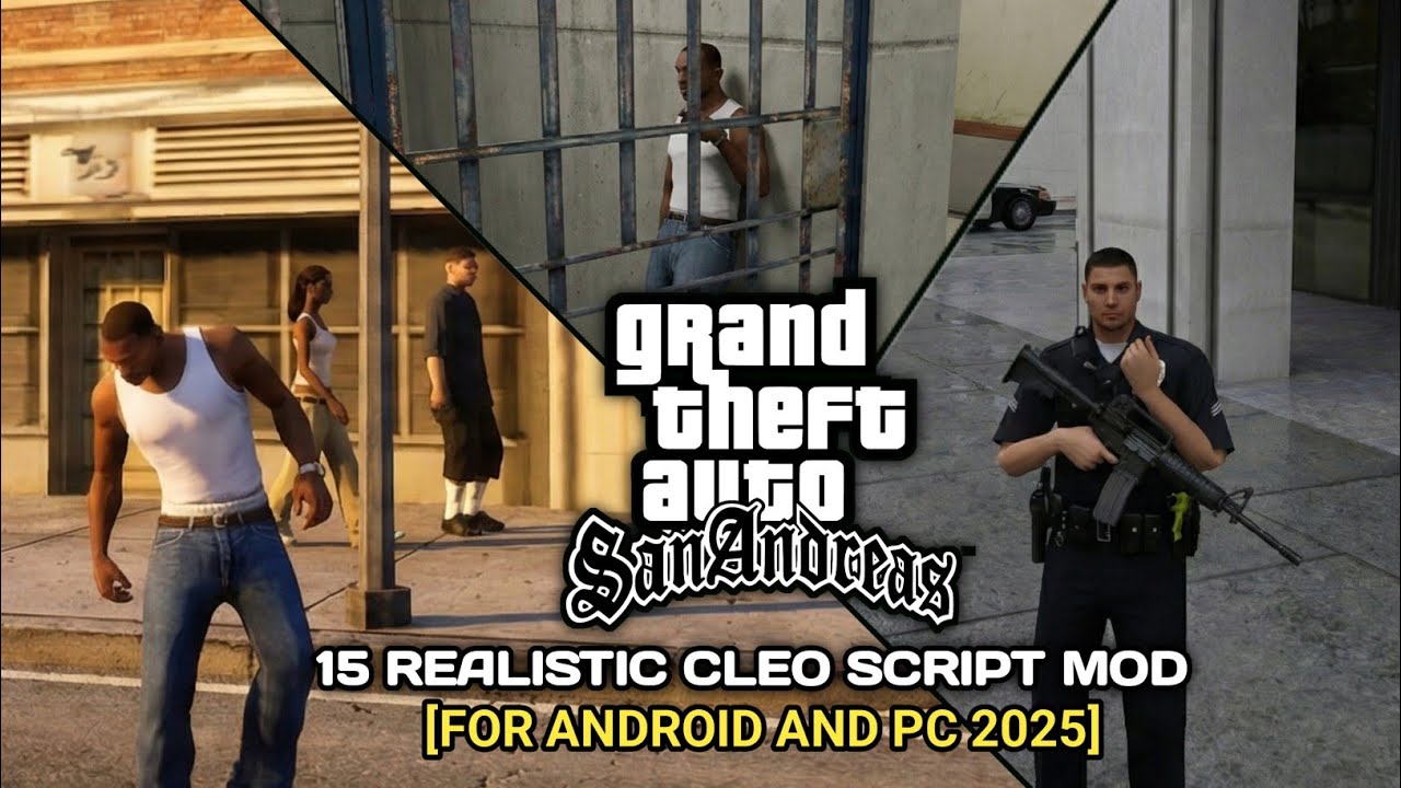 15 ЛУЧШИХ РЕАЛИСТИЧНЫХ МОДОВ НА ОСНОВЕ CLEO SCRIPT ДЛЯ GTA SAN ANDREAS НА ANDROID И PC!! #gta #gt...