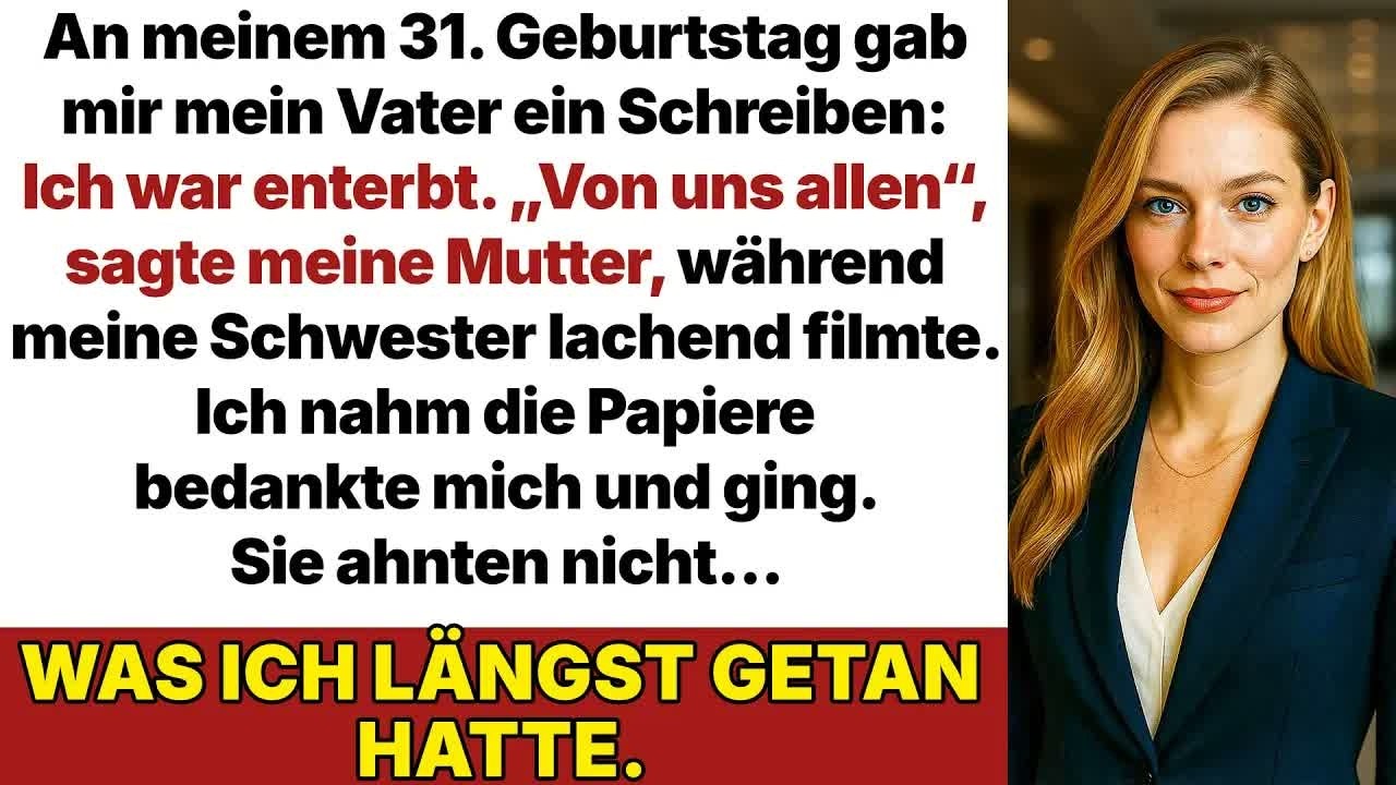 Mein Vater enterbte mich an meinem Geburtstag… Doch dann rief der Firmenchef meinen Namen!