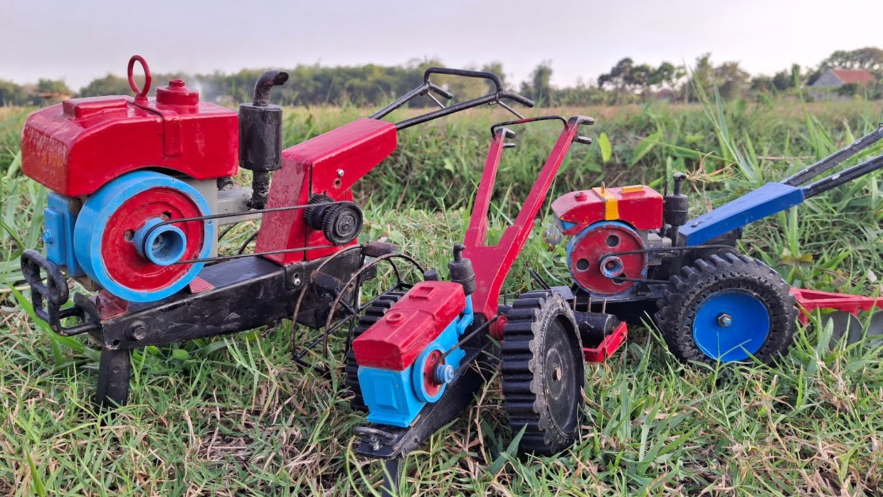Traktor Sawah Menuju Lahan terguling  ke sungai & Merakit traktor sawah || Pompa Air Irigasi