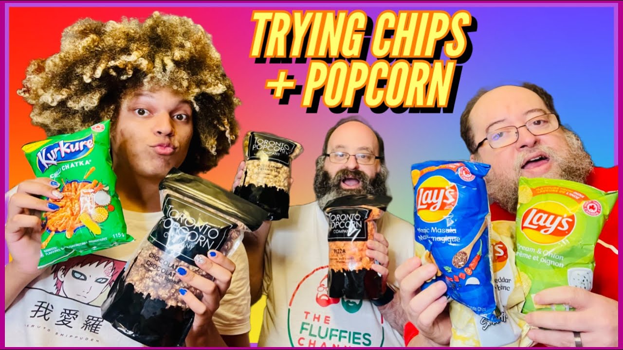 Trying CHIPS and POPCORN | The Fluffies Channel