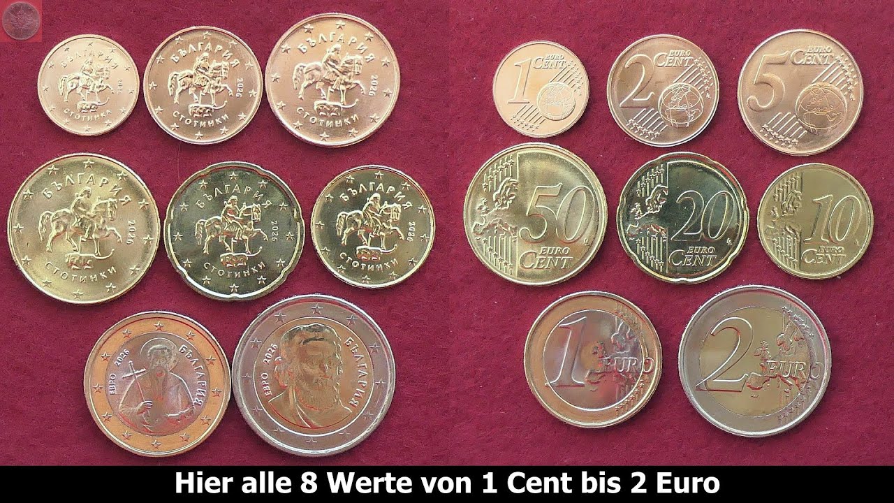 BULGARIEN - Die ersten Euromünzen 2026 - Alte und neue Währung im Vergleich - Teil 25