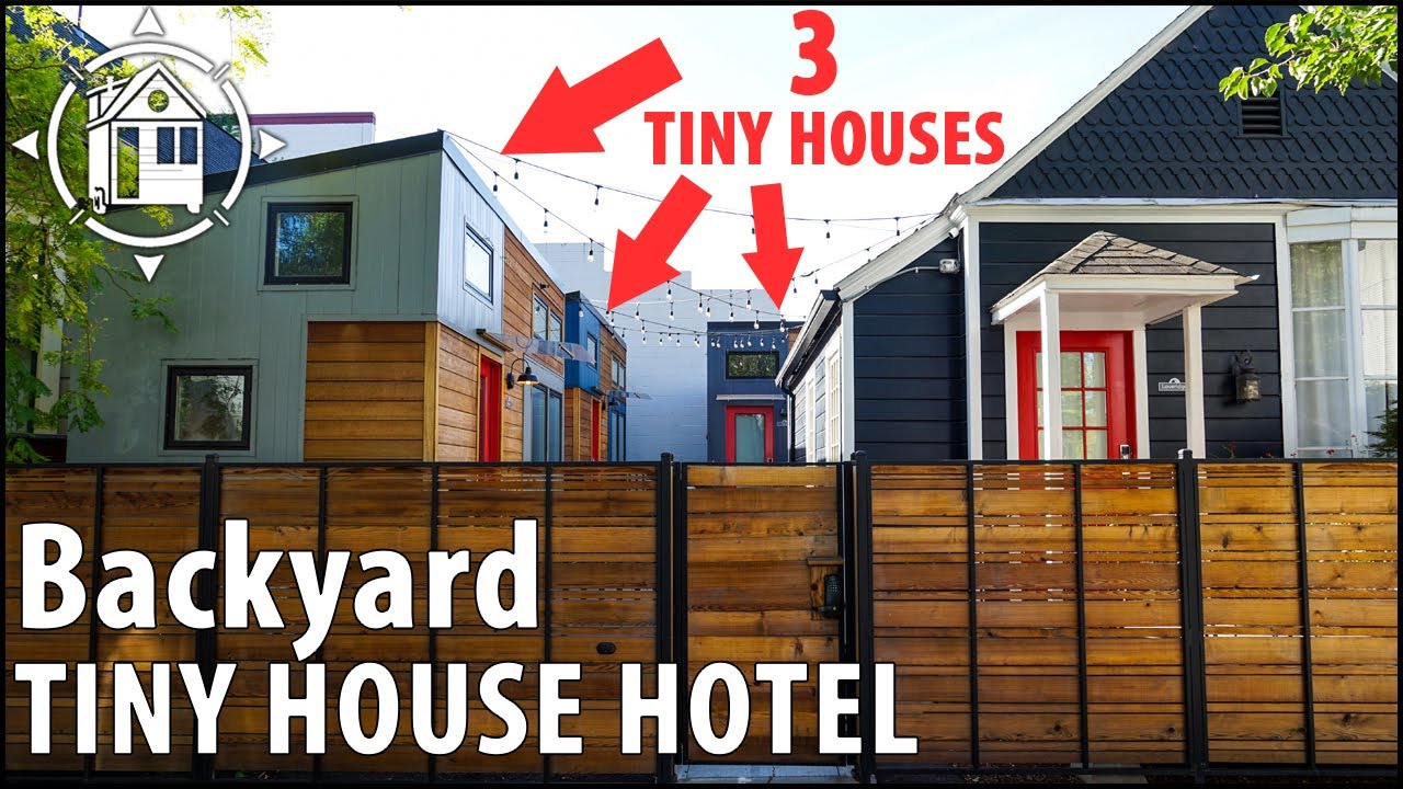 They Placed 3 TINY HOMES in a Backyard Parking Lot to Create Unique Hotel