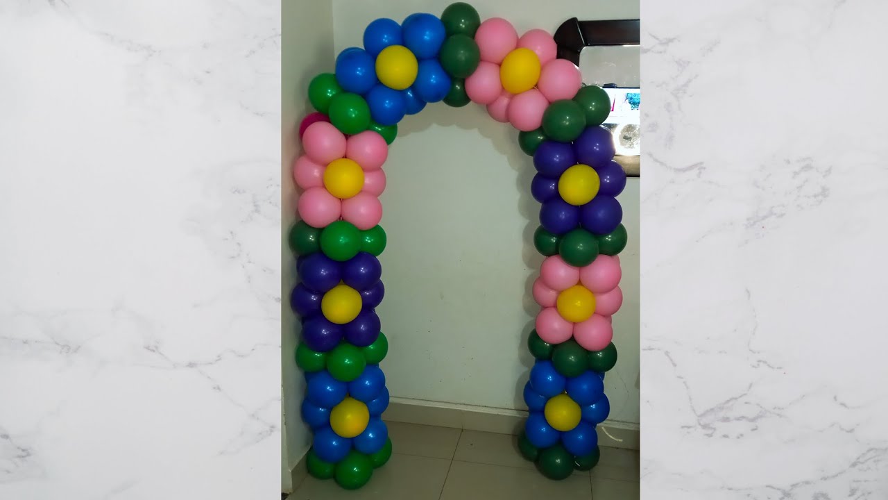 Arco de balão Fácil- Efeito flor/ Sem estrutura